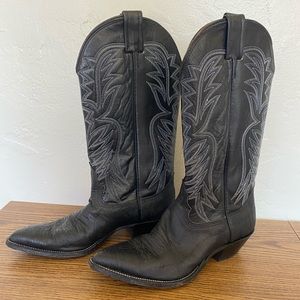 Vintage Leather Made in the USA Cowboy Boots